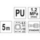 Yato Wąż pneumatyczny spiralny 6,5mm 5m (YT-24204) 3191537 5906083242045