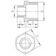 Ferro Nypel mosiężny redukcyjny 5/4 x 3/4" żółty (N14Z) 3221163 5902194915939