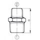 Odlewnia Zawiercie Nypel redukcyjny N8 1 x 3/4" czarny 3238144 5907791610607
