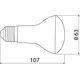GTV Żarówka LED E27 8W 220 - 240V 650lm ciepły biały (LD-R6380W-30) 3346554 5901867113436