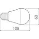 GTV Żarówka LED E27 6W 230V ciepły biały (LD-PC2A60-6W) 3346557 5901867118745