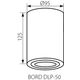 Lampa sufitowa Kanlux Bord 1x50W  (22551) 3378491 5905339225511