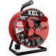 KEL Przedłużacz bębnowy PROFESSIONAL LINE 40m H05RR-F 3x1,5 4xGS 16A IP44 czarny (W-97056) 4000474 5902273400851