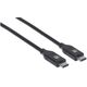 Kabel USB Manhattan USB-C - 2 m Czarny (355247) 5522626 766623355247