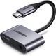 Adapter USB Ugreen USB-C - Jack 3.5mm + USB-C Srebrny  (50596) 5857661 6957303855964