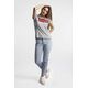 Levi`s THE PERFECT GRAPHIC TEE 0263 BETTER BATWING SMOKESTACK HEATHER - XS - damskie - szary 6095238 5400537011367