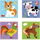 Viga Drewniana Układanka Logiczna Puzzle Edukacyjne Viga Toys Farma 9 elementów 6315113 6934510508333