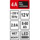 Sthor STHOR PROSTOWNIK 12V 4A 60Ah LED T82541 6419955 5906083037788
