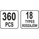 Yato KOMPLET SPINEK SAMOCHODOWYCH TOYOTA/LEXUS 360SZT 6557513 5906083032127