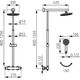 Zestaw prysznicowy Ferro Trevi z deszczownicą z baterią chrom (NP75-TRV7U) 6619273 5902194956451