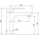 Bateria umywalkowa Hydroland Senja stojąca chrom 6624553 5900308737538