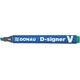 Donau Marker permanentny DONAU D-Signer V, ścięty, 1-4mm (linia), zielony 6802080 5901498010470