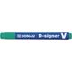 Donau Marker permanentny DONAU D-Signer V, ścięty, 1-4mm (linia), zielony 6802080 5901498010470