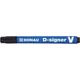 Donau Marker permanentny DONAU D-Signer V, ścięty, 1-4mm (linia), czarny 6802082 5901498010395