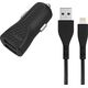 Ładowarka Energizer Energizer Car Charger 2xUSB + Lightning Cable (1.2m) black 7096192 3492548226276