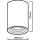 Lampa sufitowa Maclean Punktowa oprawa natynkowa halogenowa GU10 MCE422 B, kolor czarny, 80x115mm, okrągła, aluminiowa 7291633 5902211118732