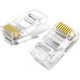 Ugreen Ugreen 100x wtyk wtyczka złączka końcówka RJ45 8P8C Cat 6 przezroczysty (60558) 7363552 6957303865581