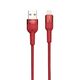 Kabel USB Borofone USB-A - Lightning 1.2 m Czerwony (6931474724069) 7500449 6931474724069