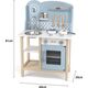 Viga Toys Kuchnia z akcesoriami srebrno-niebieska 7532394 6971608440472