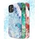 Kingxbar Kingxbar Agate Series eleganckie etui pokrowiec z nadrukiem agat iPhone 12 mini zielony uniwersalny 7684021 6959003590305