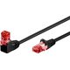 Goobay Patchcord U/UTP Kat. 6 Prosty / Kątowy 90 Czarny 0,5m 7729026 4040849515149