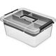 ORPLAST Pojemnik z Pokrywką i 4 Przegródkami Organizer z Uchwytem SimpleStore 12,5 L 8070253 5902541152727