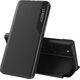 Hurtel Eco Leather View Case elegancki futerał etui z klapką i funkcją podstawki Samsung Galaxy A72 czarny 8089661 9111201926851