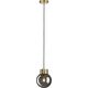 Lampa wisząca Paulmann Neordic Linja Lampa wisząca max. 1x20W E27 230V Szkło przydymione/ Mosiądz Szczotkowany 8196668 4000870797433