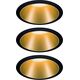 Paulmann Oprawa wbudowana Cole Coin 3-st ścimnianie LED 3x6,5W 2700K 230V Czarny/Złoty-Mat /Tworzywo sztuczne 8196959 4000870934043