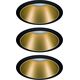 Paulmann Oprawa wbudowana Cole Coin 3-st ścimnianie LED 3x6,5W 2700K 230V Czarny/Złoty-Mat /Tworzywo sztuczne 8196959 4000870934043