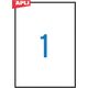 Apli Etykiety poliestrowe APLI, 210x297mm, prostokątne, białe 20 ark. 8240717 8410782012283