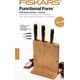 Fiskars Zestaw 3 noży w bloku bambusowym 1057553 8250065 6424002012986