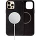 Crong Crong Essential Cover Magnetic - Etui ze skóry iPhone 12 Pro Max MagSafe (czarny) 8397115 5907731987684