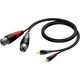 Kabel Procab XLR x2 - RCA (Cinch) x2 1.5m czarny (CLA701/1.5) 8500886 5414795030053