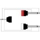 Kabel Procab Jack 3.5mm - Jack 6.3mm x2 3m czarny (CLA713/3) 8500898 5414795018518