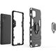 Hurtel Ring Armor pancerne hybrydowe etui pokrowiec + magnetyczny uchwyt Samsung Galaxy A42 5G czarny 8588901 9111201915473