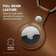 Crong Crong Leather Case with Key Ring Skórzany brelok do Apple AirTag (brązowy) 8603908 5907731987950