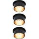 Paulmann Oprawa wpuszczana GIL 3StepDim rd starr LED 3x6W 2700K 230V schwarz matt/gold Alu 8680176 4000870933794