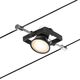 Paulmann Wire zestaw MacII max5x10W GU5,3 Czarny mat/Chrom 12V DC 60VA Metal/ Tworzywo sztuczne 8687272 4000870944349