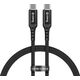 Kabel USB Crong USB-C - USB-C 1.5 m Czarny (CRG-AL15USCC-BLK) 8764316 5907731987431