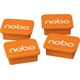 Nobo Magnesy do tablic NOBO, prostokoątne, 18x22mm, 4szt., pomarańczowe 8860482 5028252526135