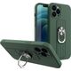 Hurtel Ring Case silikonowe etui z uchwytem na palec i podstawką do iPhone 12 mini ciemnozielony 9511031 9145576214169