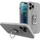 Hurtel Ring Case silikonowe etui z uchwytem na palec i podstawką do iPhone 13 mini srebrny 9511076 9145576214619