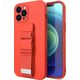 Hurtel Rope case żelowe etui ze smyczą łańcuszkiem torebka smycz Samsung Galaxy A72 4G czerwony 9511625 9145576219461