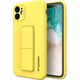 Wozinsky Wozinsky Kickstand Case elastyczne silikonowe etui z podstawką Samsung Galaxy A22 4G żółty 9599024 9145576226896
