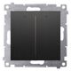 Kontakt-Simon Simon 54 GO Sterownik przyciskowy oświetleniowy - 2 wyjścia 5A sterowany smartfonem WiFi 230V (moduł) czarny mat DEW2W.01/49 9643872 5902787875114
