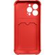 Hurtel Card Armor Case etui pokrowiec do iPhone 13 Pro Max portfel na kartę silikonowe pancerne etui Air Bag czerwony 9651983 9145576234587