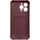 Hurtel Card Armor Case etui pokrowiec do iPhone 13 Pro portfel na kartę silikonowe pancerne etui Air Bag malinowy 9651994 9145576234532
