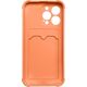 Hurtel Card Armor Case etui pokrowiec do iPhone 13 Pro portfel na kartę silikonowe pancerne etui Air Bag pomarańczowy 9651995 9145576234563