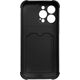 Hurtel Card Armor Case etui pokrowiec do iPhone 13 mini portfel na kartę silikonowe pancerne etui Air Bag czarny 9651998 9145576234334